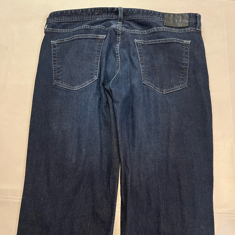 AG Jean Indigo Men 36x34 Stretch Dark Wash Straight Leg Y2K Skate Minimalist4710 - Picture 6 of 12